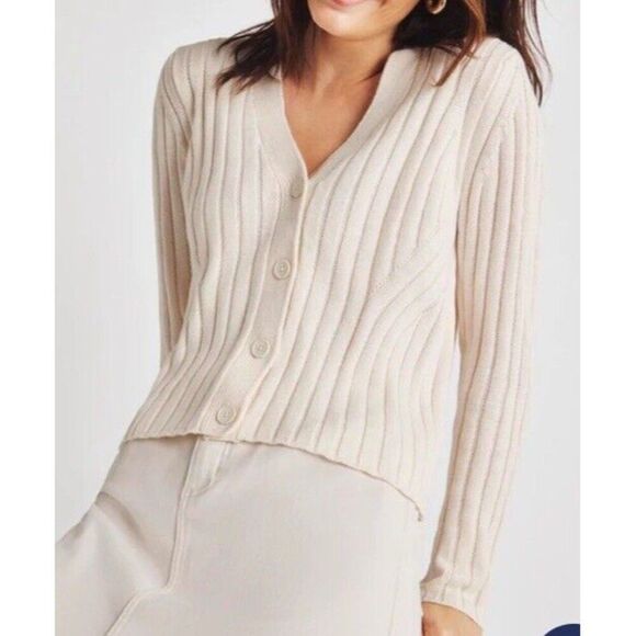 NWT Splendid Cream Moonstone Kritzia Cardigan Sweater new with tags large - Picture 2 of 15